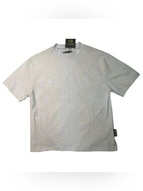 Sz Various Blessed White Paisley Graphic Tee - Men